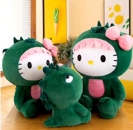 Hello Kitty Dinosaur Plush (35cm/50cm/65cm)